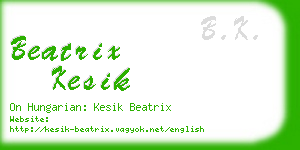 beatrix kesik business card
